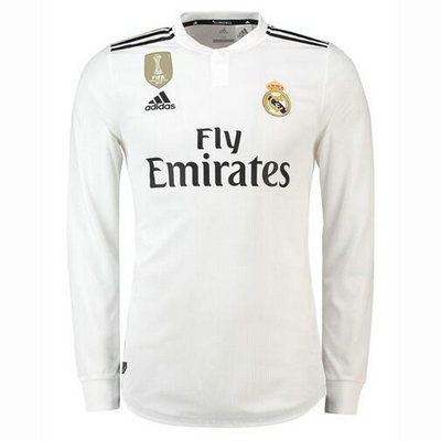 Maillot Real Madrid Manche Longue Domicile 2018 2019 - Cliquez sur l'image pour la fermer