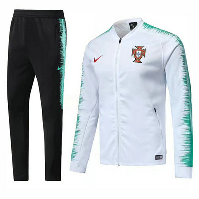 Veste de foot Portugal Blanc 2018 2019 - Cliquez sur l'image pour la fermer